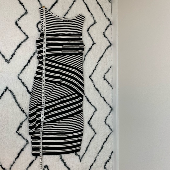 Bailey 44 Black White Stripe Bandage Dress - Picture 7 of 9